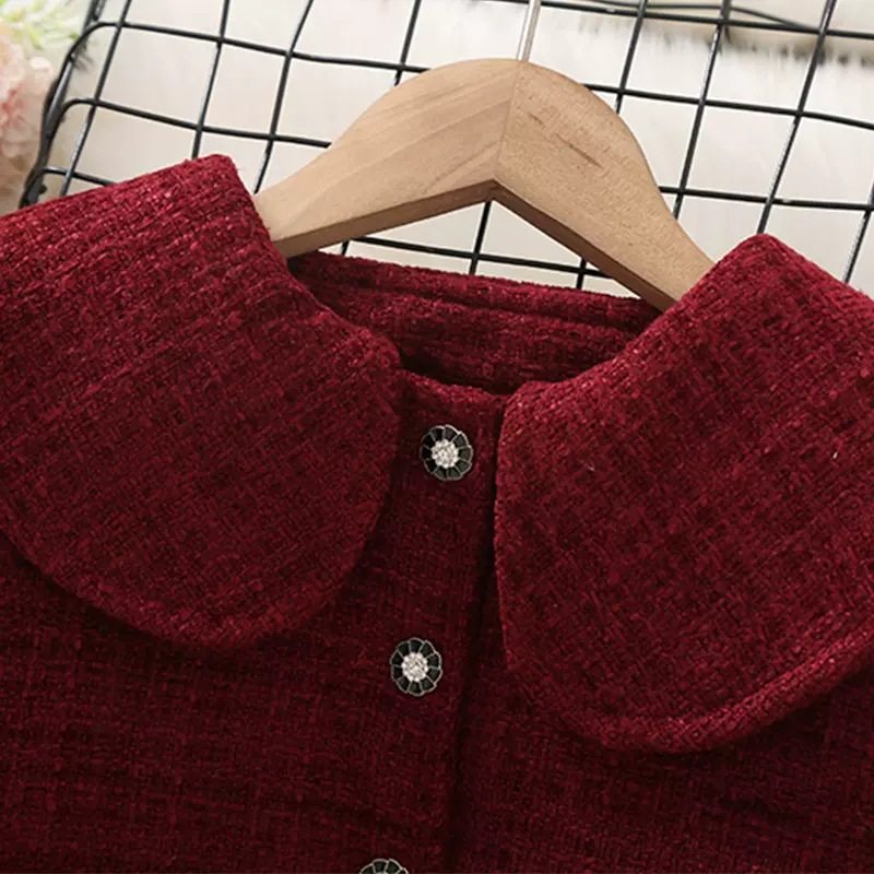 2026新款女童新年衣服红色套裙儿童小香风外套短裙拜年服12,童装/婴儿装/亲子装,儿童运动套装,淘宝优惠券,粉丝福利购,淘宝优惠卷