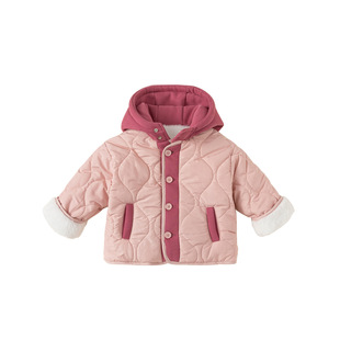 2025新款邦选童装儿童棉服冬装新品韩版女童拼色加厚棉袄洋气