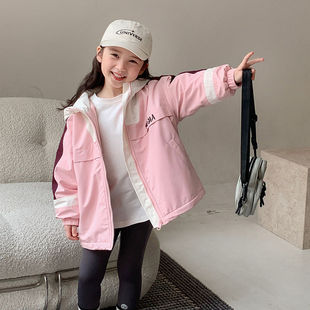 2025新款 洋气儿童冲锋衣三合一可拆卸加厚秋 女童外套夹棉冬装