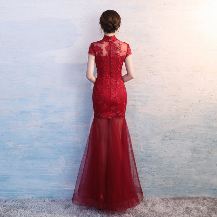 2026新款新娘敬酒服结婚中式鱼尾红色旗袍婚礼晚礼服女长款中国风