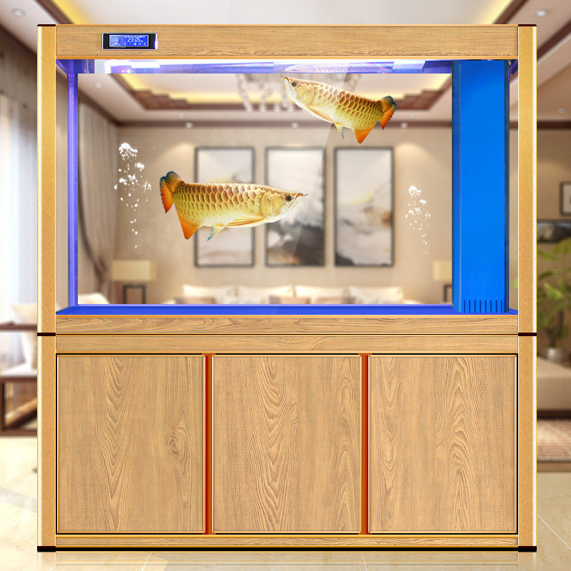 胜居金鱼缸水族箱客厅玄关屏风家用生态玻璃大型底过滤落地免换水