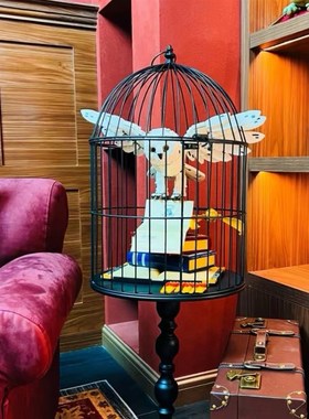 海石铁花艺装饰品脚架摄影道具铁艺鸟笼装饰橱窗道具摆设壁挂摆件