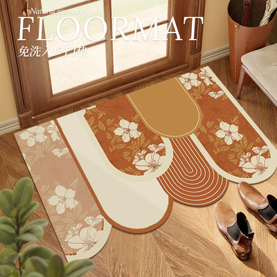 美拉德废土风进门地垫入户门垫耐脏免洗pvc可裁剪门口地毯高级感