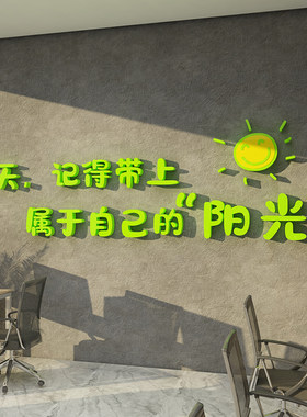 办公室装饰画企业文化墙面贴励志标语高级感背景公司工位氛围布置