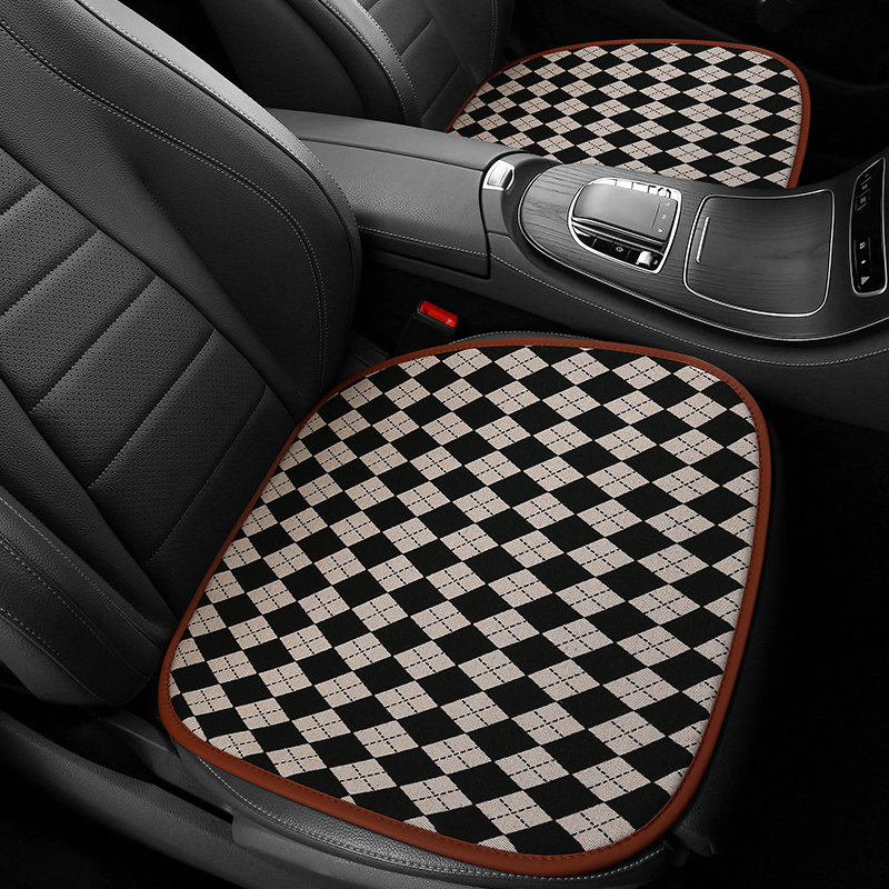 卡通汽车坐垫单片夏季透气女士可爱无靠背三件套四季通用后排座垫