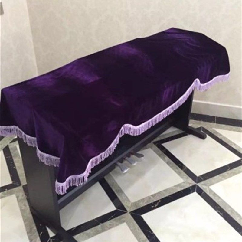 金丝套钢琴罩防尘罩披钢琴巾电钢琴流苏钢琴布电钢琴绒电钢琴盖布