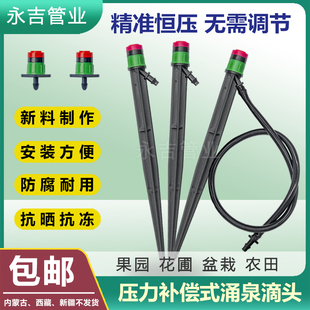 恒压涌泉喷头农用压力补偿式地插微喷精准滴灌园林浇水防逆流设备