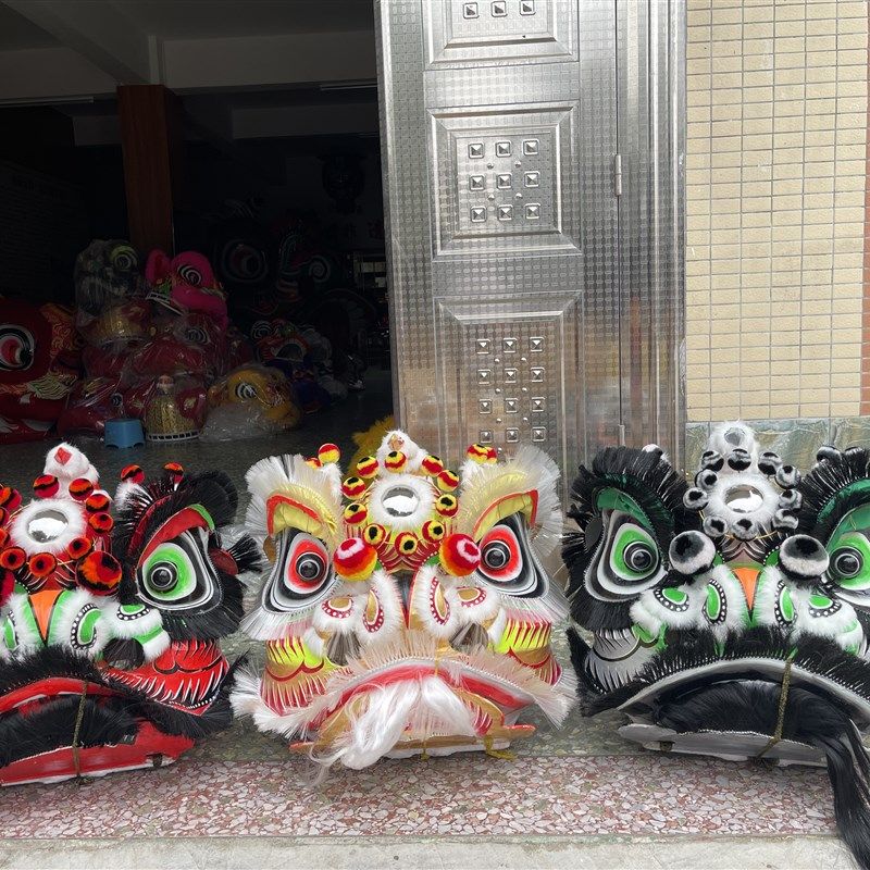 广东传统狮南狮 传统醒狮 三国狮刘关张狮头 舞龙狮舞 遂溪醒狮