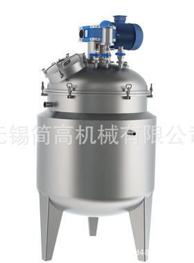 供应850L多功能不锈钢耐高温电加热盘管蒸汽加热反应J搅拌釜