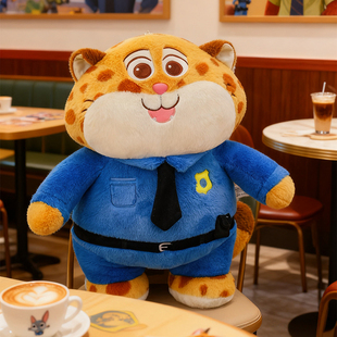 疯狂动物城豹警官大号毛绒公仔儿童陪睡豹子玩偶抱枕男女生日礼物