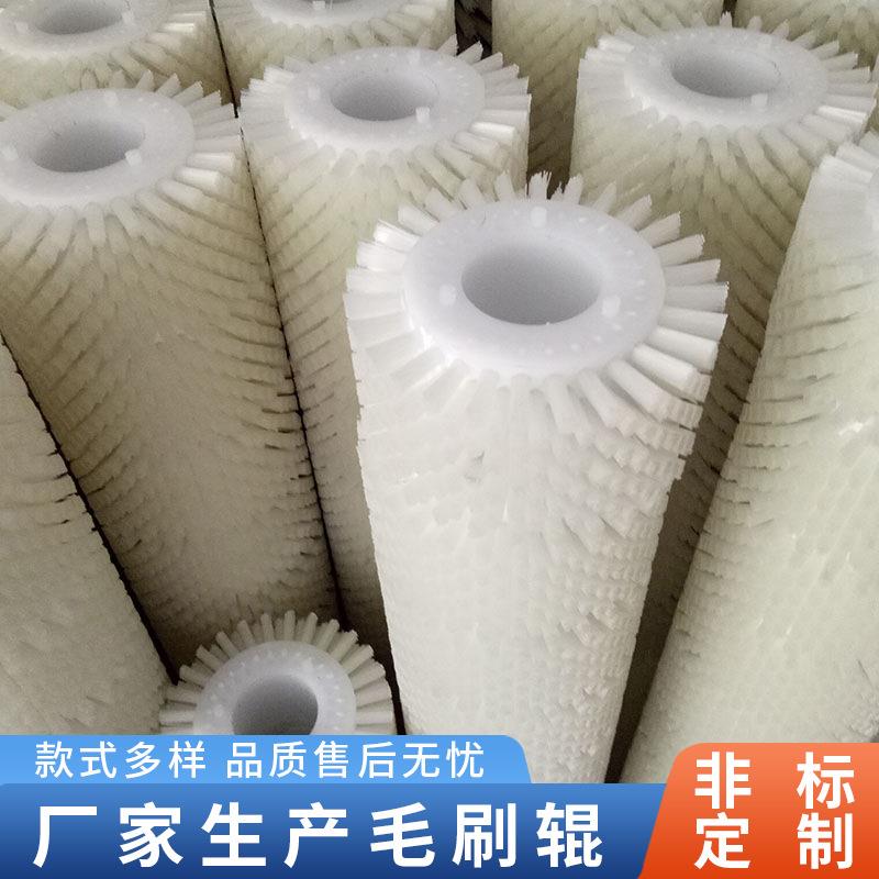 厂家清洗毛刷辊pp丝工业毛刷玻璃清洗机滚筒毛刷辊可定制