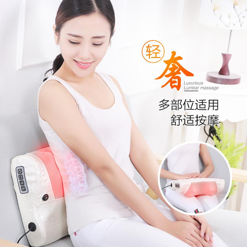 颈椎按摩器颈部腰部肩部背部全身电动多功能按摩枕头家用工厂直供