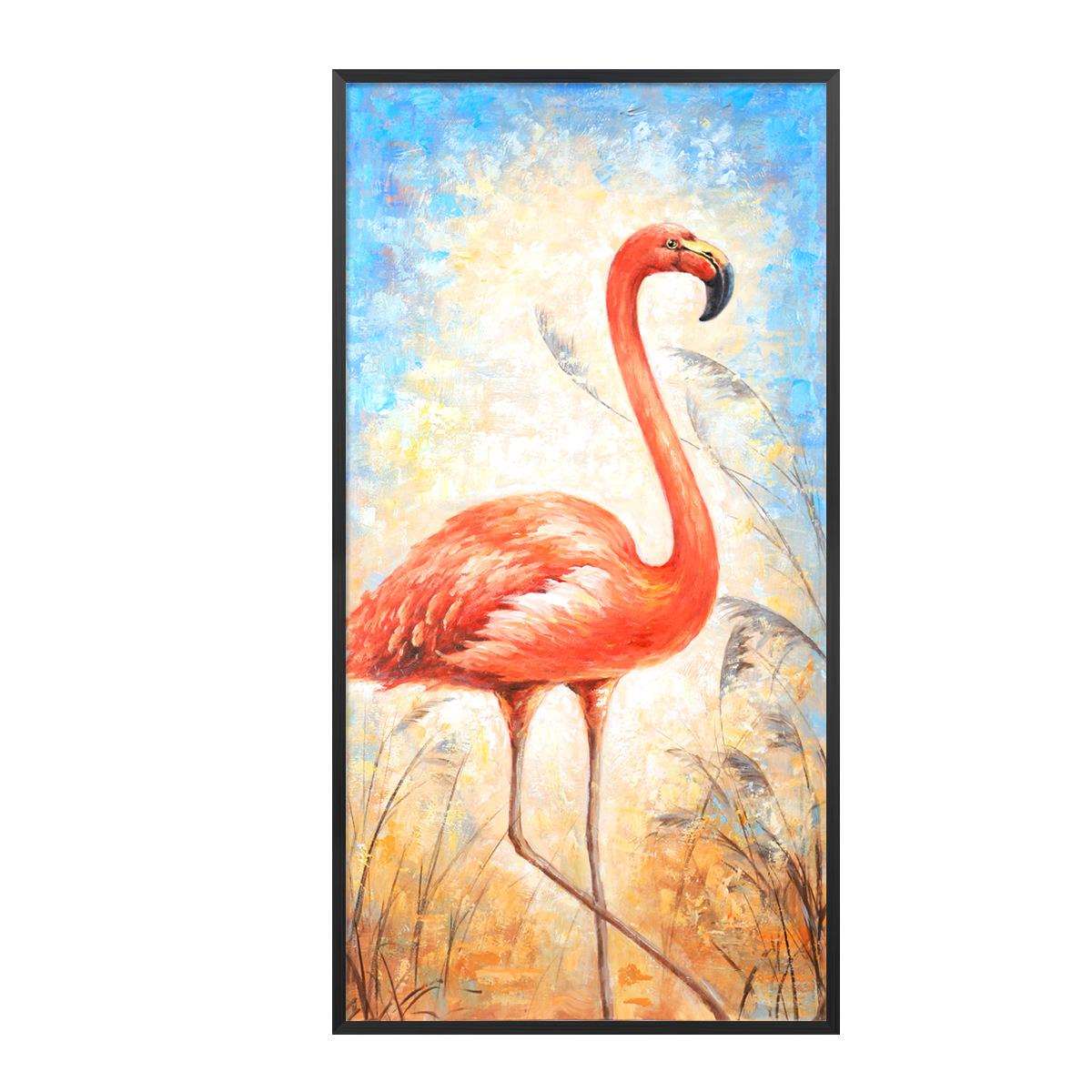 现代简约北欧清新装饰画卧室抽象床头餐厅客厅玄关挂画火烈鸟