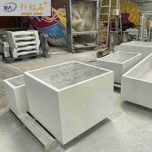 GRC清水混凝土花箱 组合商业街市政成品售楼部物业房地产广场花坛