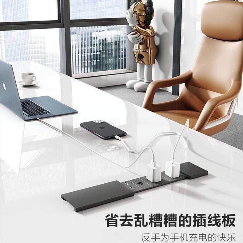新品烤漆办公桌简约现代白色大班台创意老板桌办公室桌椅组合轻奢