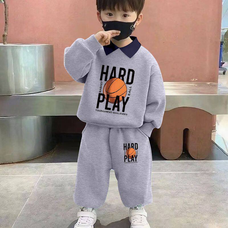 儿童套装春秋季男童秋装纯棉卫衣卫裤宝宝两件套潮酷痞帅童装洋气