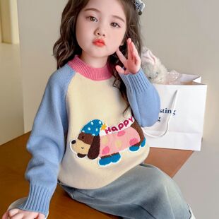 女童毛衣秋冬2026新款儿童可爱风针织衫女孩大童秋装高级感毛线衣