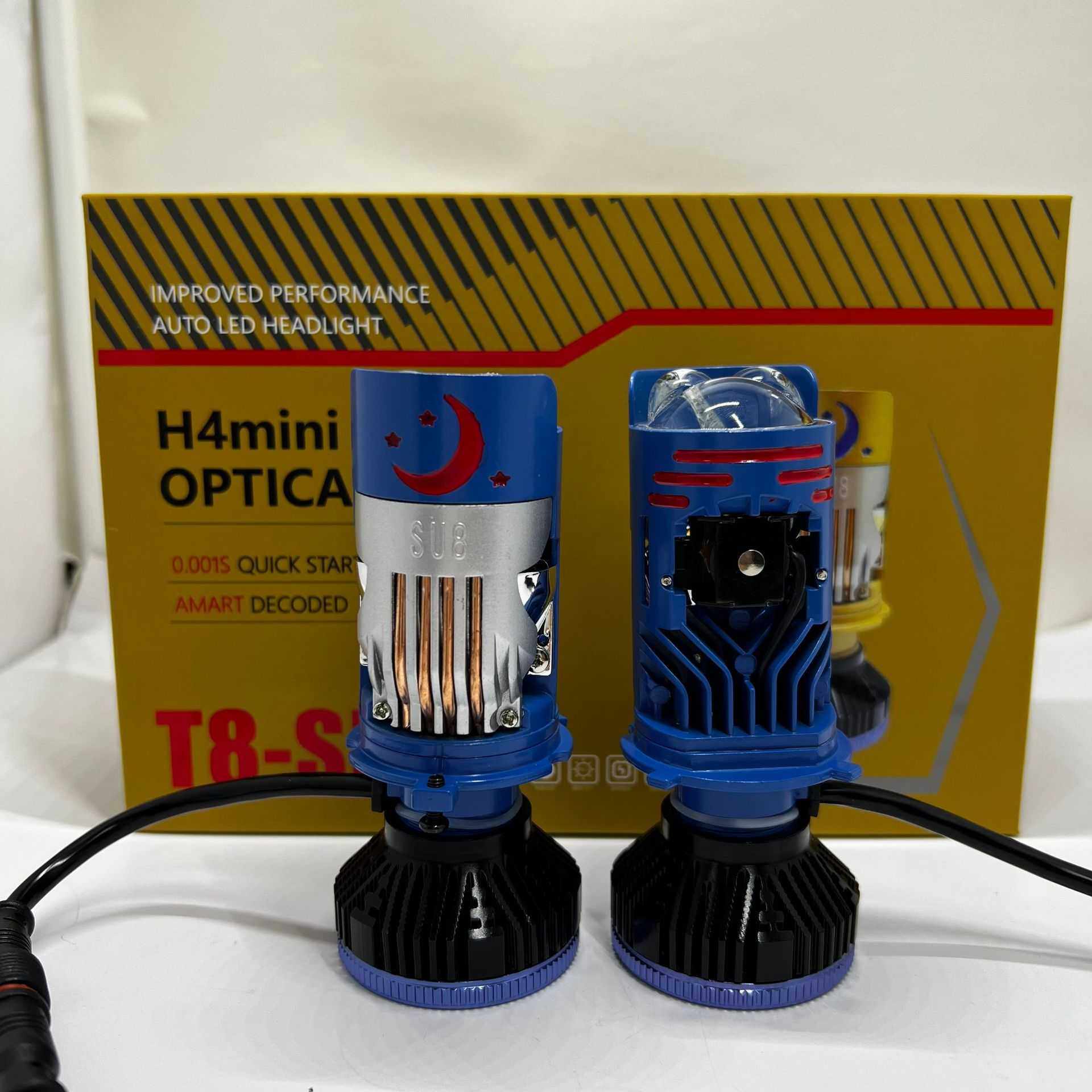 新款双光透镜激光T8-SU8双直射LED四铜管H4远近一体电机双灯杯,汽车零部件/养护/美容/维保,汽车车灯透镜,淘宝优惠券,粉丝福利购,淘宝优惠卷