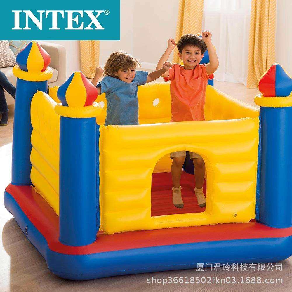 INTEX48259蹦蹦床家用跳跳床弹跳床室内外儿童充气乐园城堡淘气堡