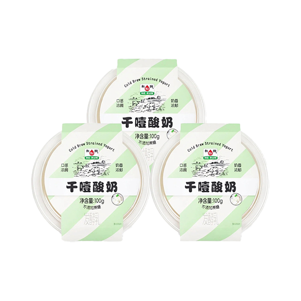和润干噎酸奶100g*3杯