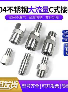 304不锈钢C式快速接头SF400PFSM600PMSH800PH船用可定快插连接
