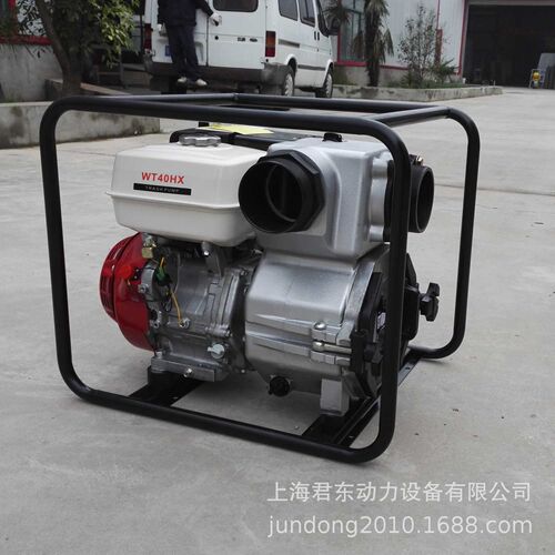 汽油泥浆泵WT40HX市政排污用4寸汽油机重力污水泵配GX390发动机