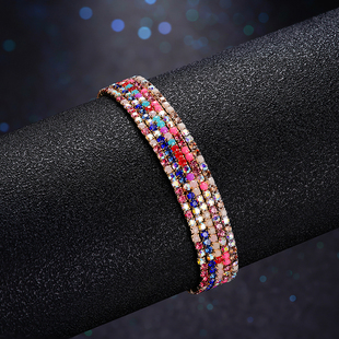 多层叠戴手链女时尚闪亮手饰品