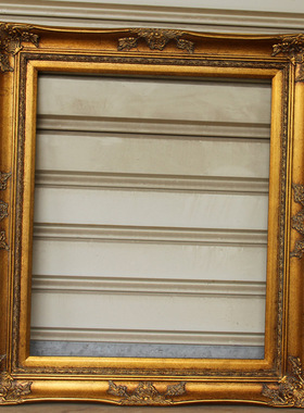 欧式实木画框定制油画仿古金色做旧画框相框宽度9cm厚度4.7