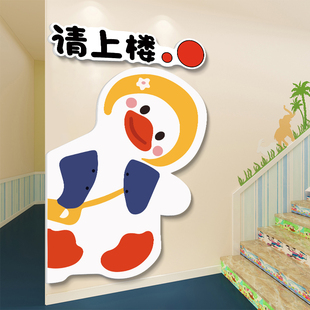 幼儿园托管班机构楼梯道走廊文化墙贴装饰画环创主题墙面成品布置