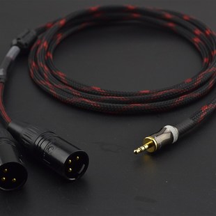 佳耐美3.5转双卡侬公卡农平衡电脑调音台音频线信号线3.5mm转2XLR