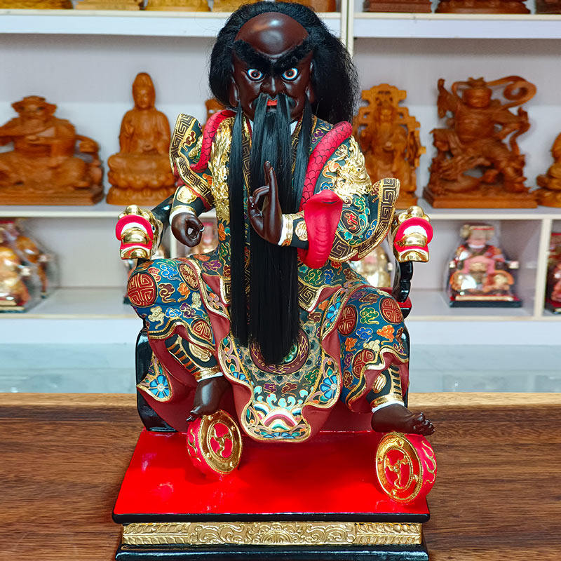 法主公张圣君张真人神像坐龙椅纯手工香樟木雕摆放客厅摆件,家居饰品,装饰摆件,淘宝优惠券,粉丝福利购,淘宝优惠卷