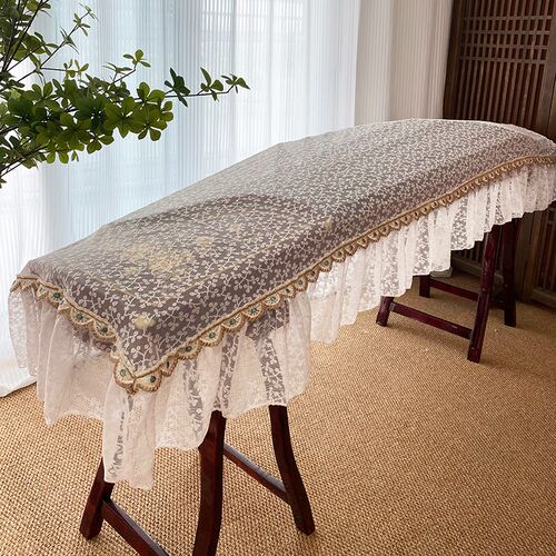 高级古筝防尘罩刺绣蕾丝古筝罩163通用古琴盖布纱布琴披装饰防尘