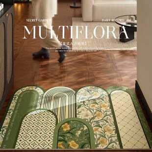 美式田园风高级皮革地垫可裁剪pvc耐脏耐磨脚垫家用防滑入户门地