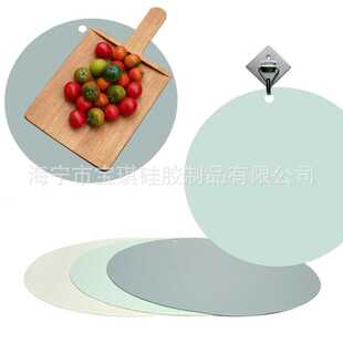 防滑案板垫40cm圆形加厚硅胶垫厨房台面垫防水防油餐垫防烫托盘垫