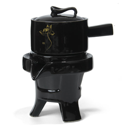 石磨半自动功夫茶具套装懒人防烫泡茶器时来运转创意茶壶茶杯整套