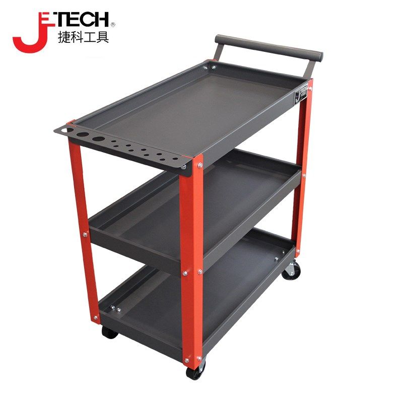 捷科工具车小推车三层零件车维修小推车汽修移动三层工具车RC-3A