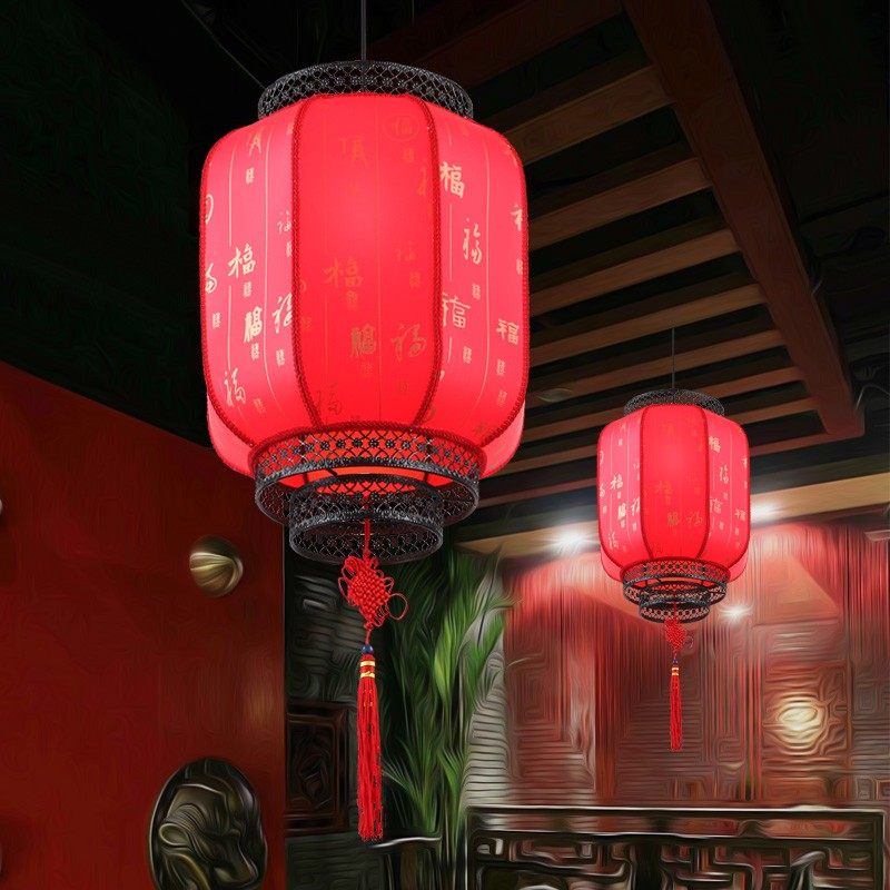 古典节日喜庆大红异形铁艺灯笼仿羊皮走廊过道大厅灯笼婚庆道具,家装灯饰光源,餐厅吊灯,淘宝优惠券,粉丝福利购,淘宝优惠卷