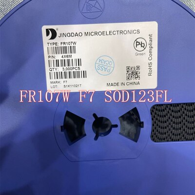 FR107W 丝印F7 SOD-123贴片快恢复/超快恢复二极管晶导微3K