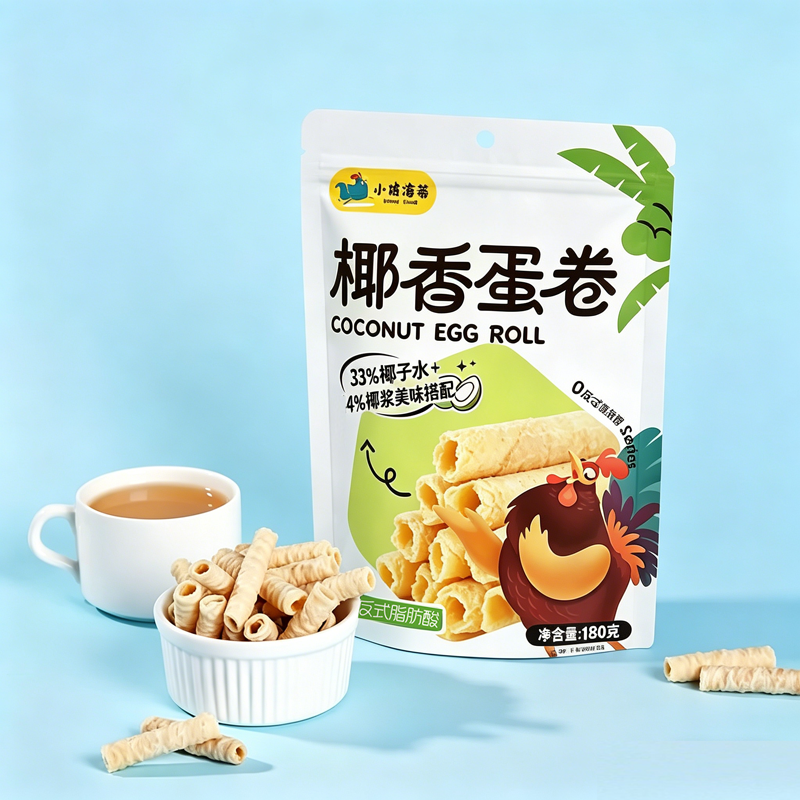 小鸡海蒂椰子味蛋酥卷椰子卷特产网红爆款美味小零食独立包装美食