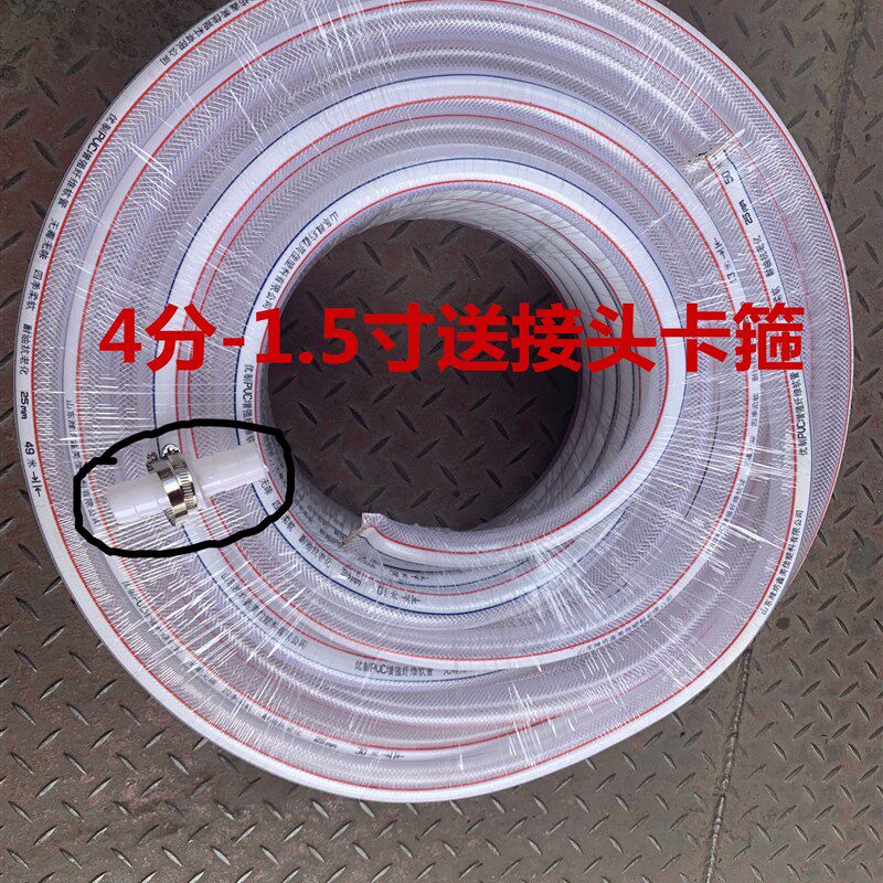 pvc网纹蛇皮管内径8mm 4分6分1寸塑料软管增强软管农用自来水 - 实物图