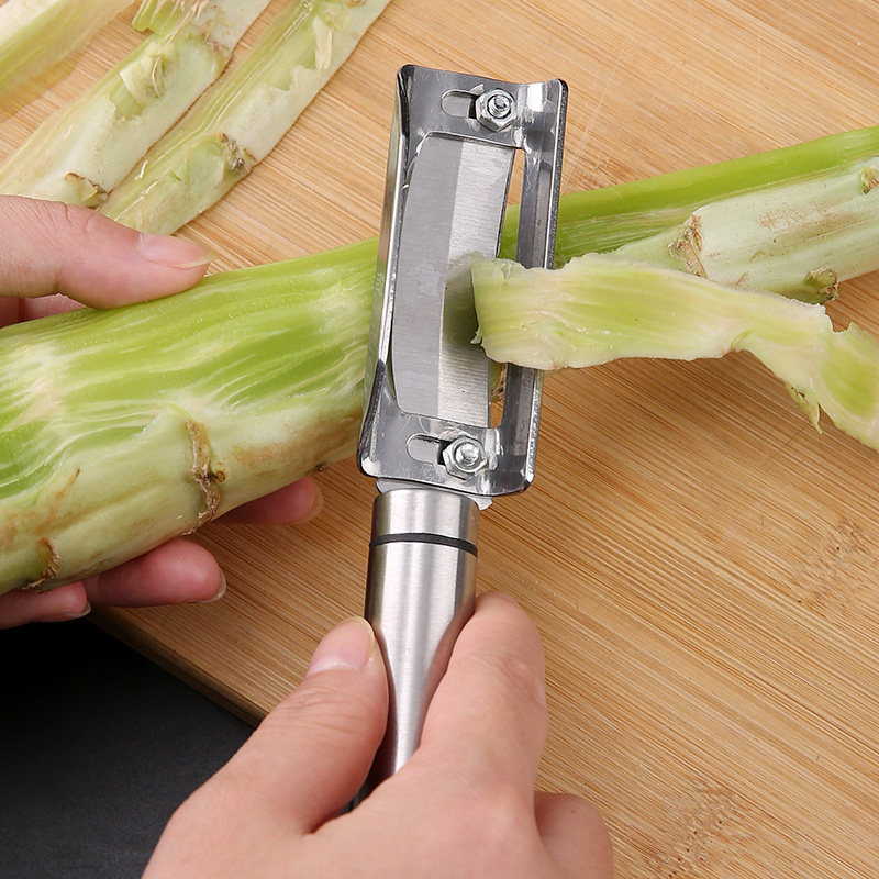 莴苣去皮刀不锈钢水果蔬菜刮皮刨子多功能高强度莴笋贡菜削皮工具