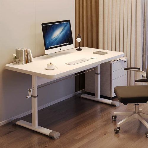 升降电脑桌台式书桌工作台学生家用书桌子长方形卧室学习办公桌