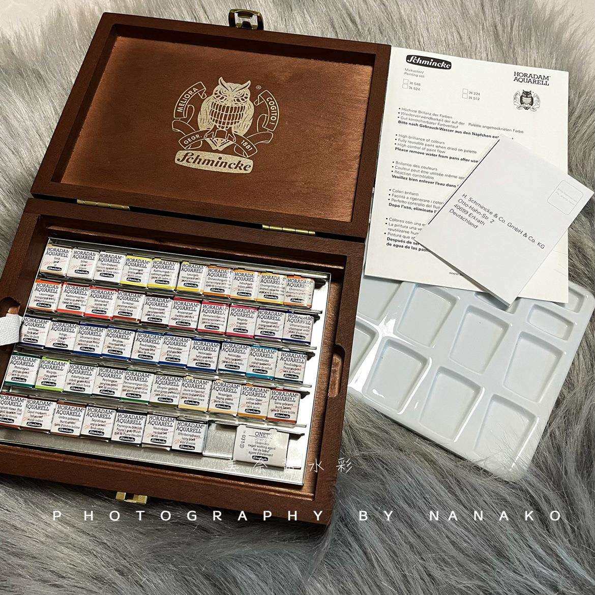 史明克大师级大史24色铁盒48色140色固体半块全块木盒水彩套装
