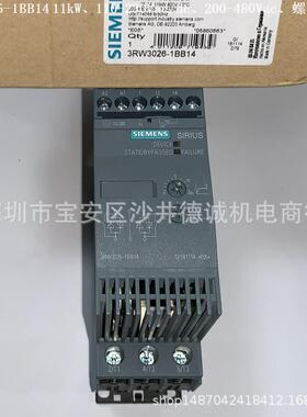 3RW3028-1BB04 软启动器 控制电压 24Vac/dc、200-480Vac、18.5kW