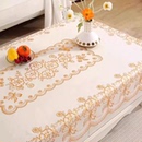 桌布防水防油免洗防烫长方形餐桌布茶几垫烫金桌布 下单立减20