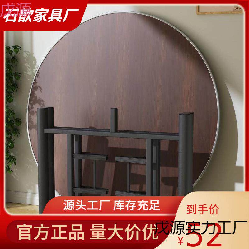 大圆桌家用人饭桌加厚饭桌子圆桌面餐桌子宴会吃饭桌子加转盘