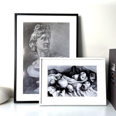 素描画框2k4k8k16k裱框四开水粉水彩手绘画外框16寸A3A4相框挂墙