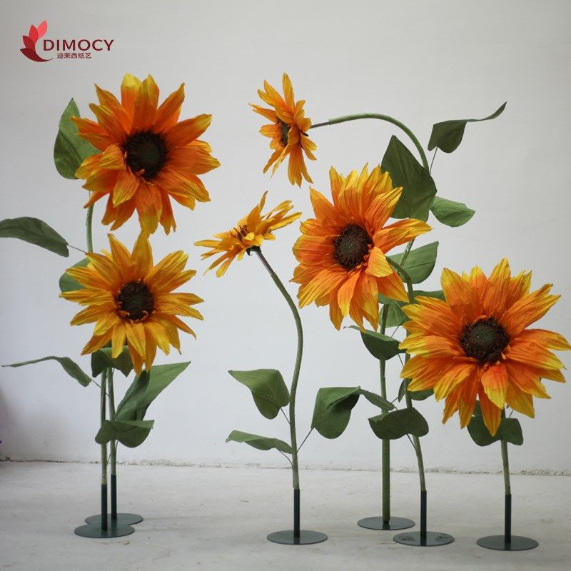 大型商业美陈纸艺花店铺橱窗餐厅打卡布置装饰婚礼摄影千寻向日葵,节庆用品/礼品,婚庆绢花,淘宝优惠券,粉丝福利购,淘宝优惠卷