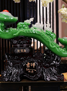 大号玉如意摆件客厅办公室招财摆设博古架玄关装饰品乔迁新居礼品