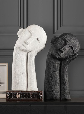 装饰品摆件现代抽象创意雕塑样板隔断办公桌面家居酒店摆饰